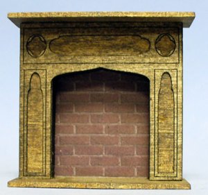 Gothic Fireplace Half-inch scale