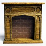 Gothic Fireplace Quarter-inch scale