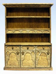 Gothic Kitchen Hutch Half-inch scale