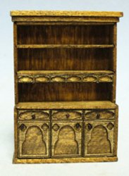 Gothic Kitchen Hutch Quarter-inch scale