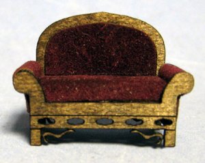 Gothic Upholstered Chair Quarter-inch scale