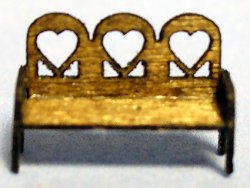 Heart Bench 1/120th scale