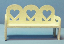 Heart Bench Half-inch scale