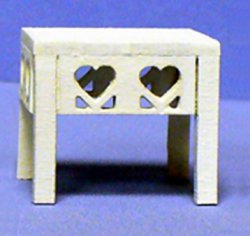 Heart End Table Half-inch scale
