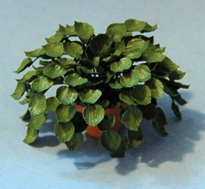 Heart-Leaf Philodendron in a Terra Cotta Pot One-inch scale