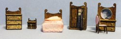 Hollywood Bedroom Set 1/120th scale