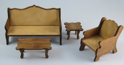 Homestead Living Room Set Half-inch scale