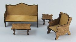 Homestead Living Room Set Quarter-inch scale