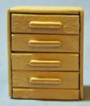 Heywood-Wakefield Style Four-Drawer Chest Quarter-inch scale