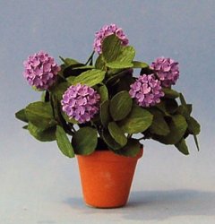 Hydrangea in a Terra Cotta Pot One-inch scale