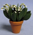 Lily of the Valley in a Terra Cotta Pot One-inch scale