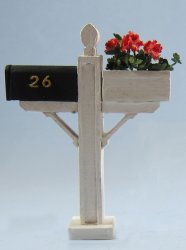 Mailbox With A Flower Box Half-inch scale