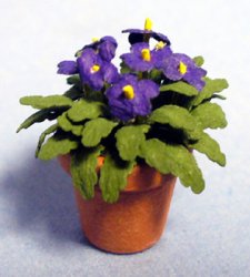 Pansy in a Terra Cotta Pot Half-inch scale