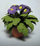Pansy in a Terra Cotta Pot One-inch scale