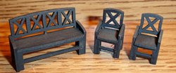 Patio Set Quarter-inch scale
