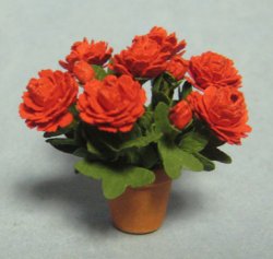 Peony in a Terra Cotta Pot Half-inch scale