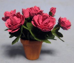 Peony in a Terra Cotta Pot One-inch scale