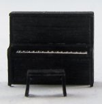 Upright Piano and Bench 1/120th scale