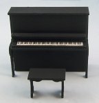 Upright Piano and Bench Half-inch scale