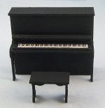 Upright Piano and Bench Half-inch scale