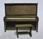 Upright Piano and Bench Quarter-inch scale
