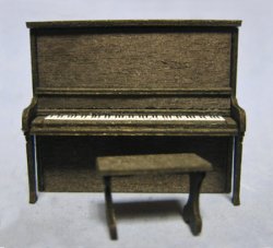 Upright Piano and Bench Quarter-inch scale Upright Piano and Bench Quarter-inch scale