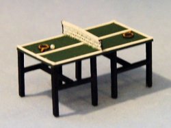 Ping Pong Table With Paddles Quarter-inch scale