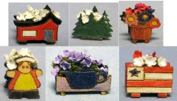 Playful Planters Set #2 Quarter-inch scale