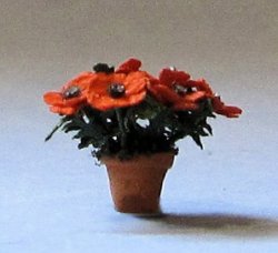 Poppies in a Pot Quarter-inch scale