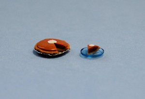 Pumpkin Pie with a Slice Half-inch scale