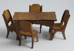 Rectangular Kitchen Table and 4 Chairs Half-inch scale