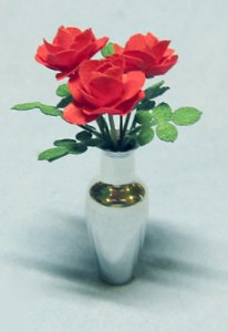 Roses in Vase One-inch scale