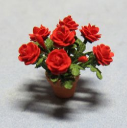 Roses in a Pot Quarter-inch scale