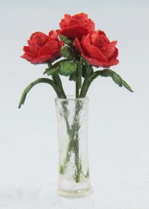 Roses in Vase Half-inch scale