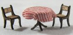 Round Bistro Dining Set 1/144th scale