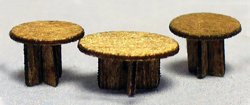 Round Coffee and 2 End Tables 1/144th scale