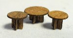 Round Coffee and End Tables 1/120th scale