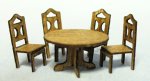 Round Dining Table and 4 Chairs Set 1/120th scale