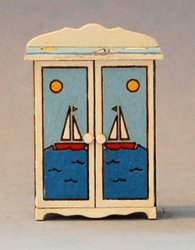 Sailboat Armoire Quarter-inch scale