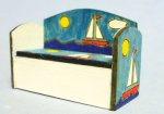 Sailboat Bench and Toybox Half-inch scale