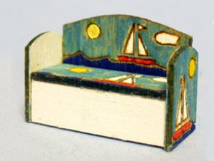 Sailboat Bench and Toybox Quarter-inch scale