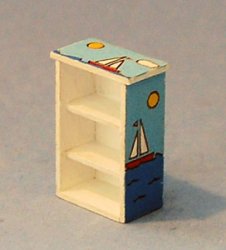 Sailboat Bookcase Quarter-inch scale
