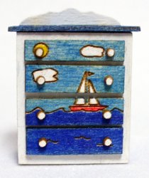 Sailboat Dresser Quarter-inch scale