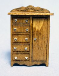 Sweetheart Tall Dresser Quarter-inch scale