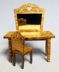 Sweetheart Dressing Table and Bench Half-inch scale