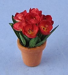 Tulips in a Terra Cotta Pot Half-inch scale