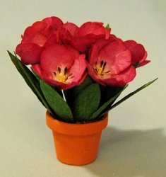 Tulips in a Terra Cotta Pot One-inch scale
