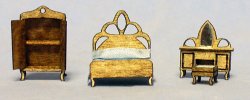 Victorian Era Bedroom Set 1/120th scale Victorian Era Bedroom Set 1/120th scale