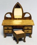 Victorian Dressing Table and Bench Half-inch scale