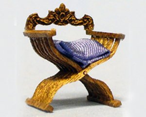 Savonarola [X] Style Chair Quarter-inch scale